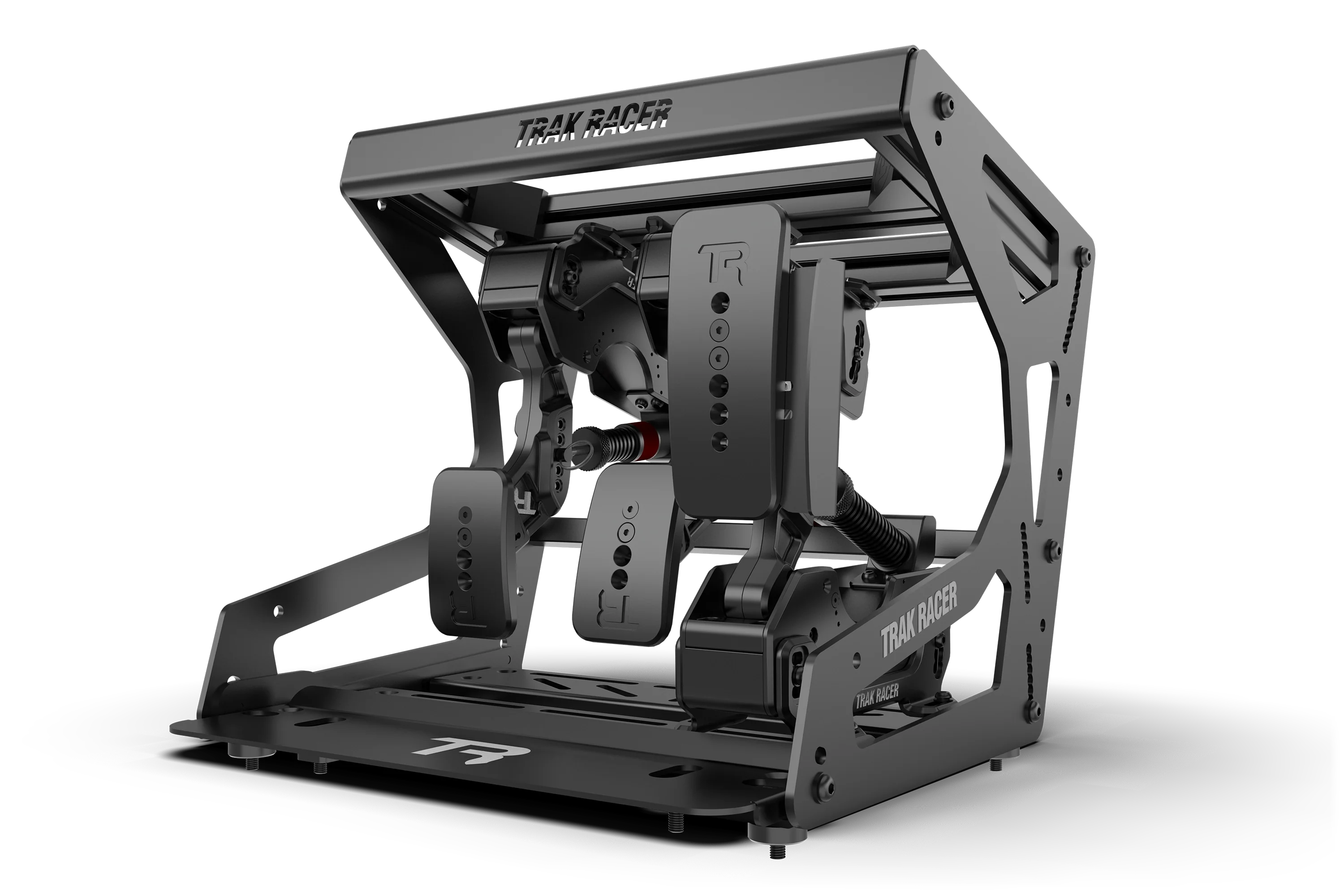 Trak Racer Universal Inverted Pedal Mount System, front three-quarter view from the left 3