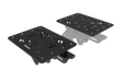 Trak Racer Left/Right HOTAS Flight Sim Mounts for TR5, top three-quarter view from the left, fitted to a Trak Racer cockpit