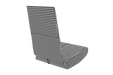 Trak Racer RS Rally Pro Replacement Cushion Set - Houndstooth, rear three-quarter view from the right
