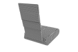 Trak Racer GT Pro Replacement Cushion Set - Houndstooth, rear three-quarter view from the right