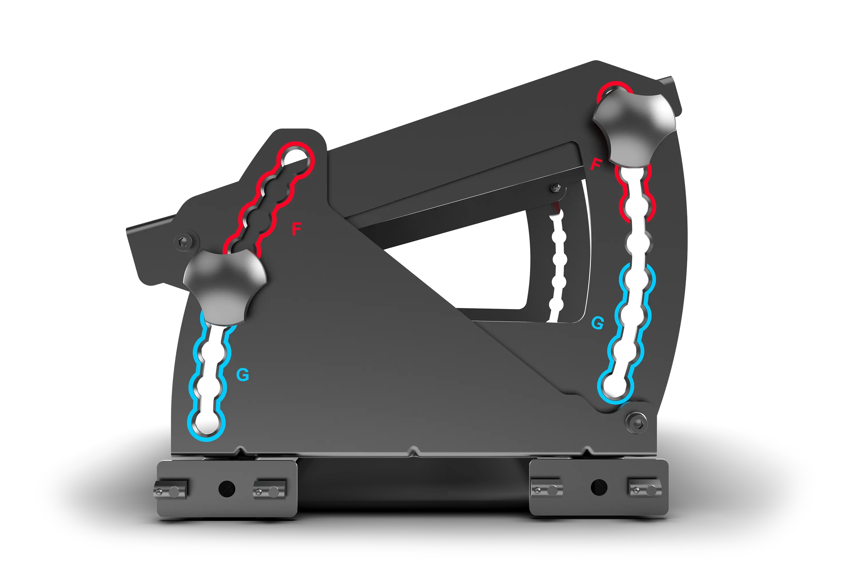 Trak Racer Tool-Free Formula & GT Hybrid Pedal Mount, right side view 3