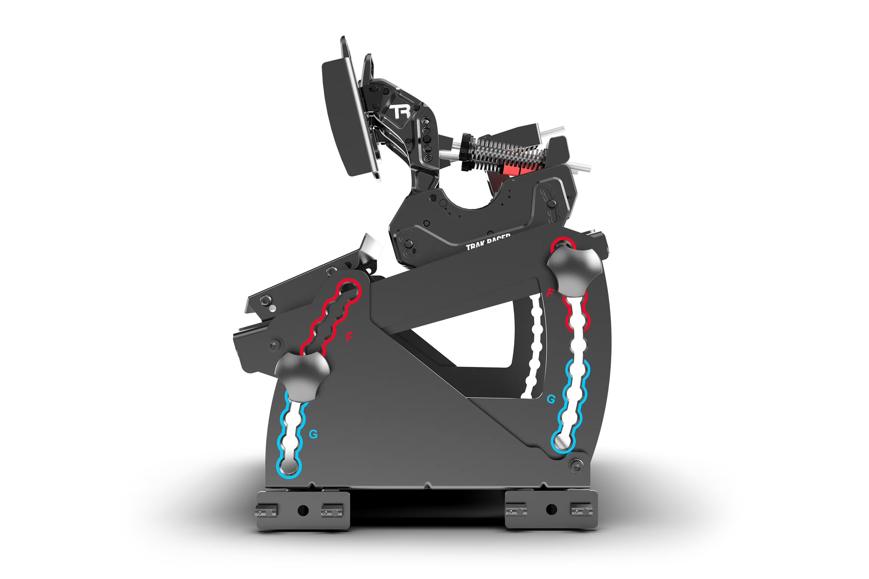 Trak Racer Tool-Free Formula & GT Hybrid Pedal Mount, right side view 2