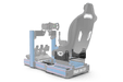 Trak Racer Adjustable Seat Brackets for Bucket Seats, sim racing seat mount, shown fitted to a simulator rig 2