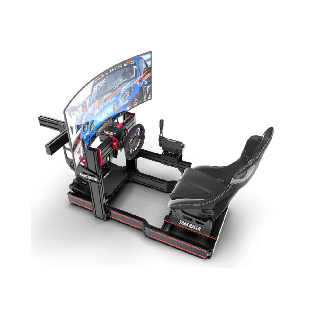 Trak Racer TR120S racing simulator - complete setup with monitor top view