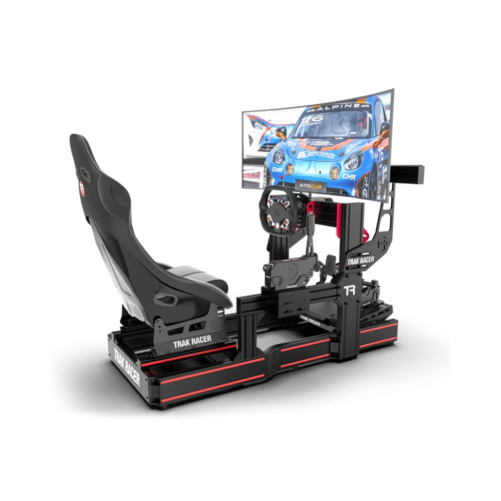 Trak Racer TR120S racing simulator - complete setup with monitor side view 2