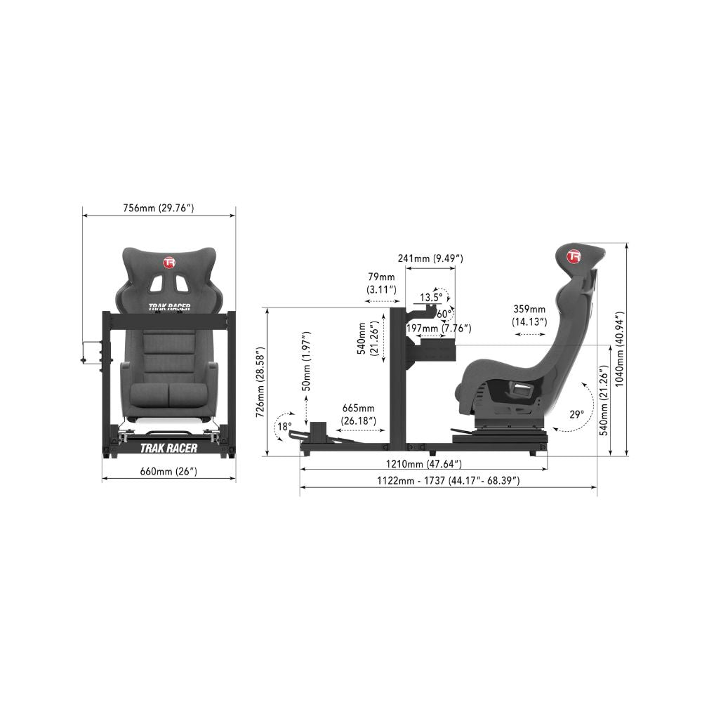 Trak Racer TR40S dimensions