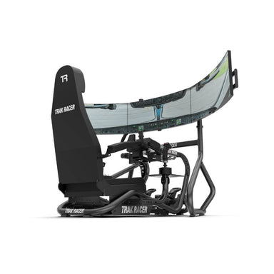 Complete setup of TR8 Pro Flight Simulator on a white background