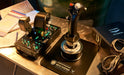 HOTAS Warthog stick and throttle on a desk