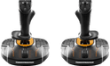 Two T.16000M FCS joysticks side by side from the front