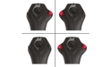 Four swappable button modules for the TCA Sidestick head