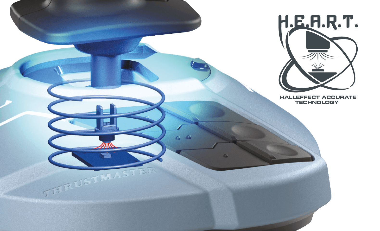 H.E.A.R.T magnetic sensor inside the TCA Sidestick base