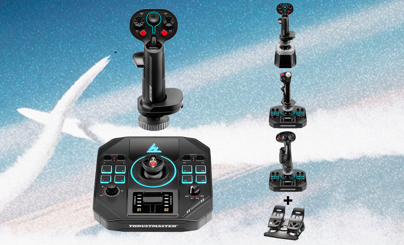 Sol-R 4 grip, base and throttle shown separately