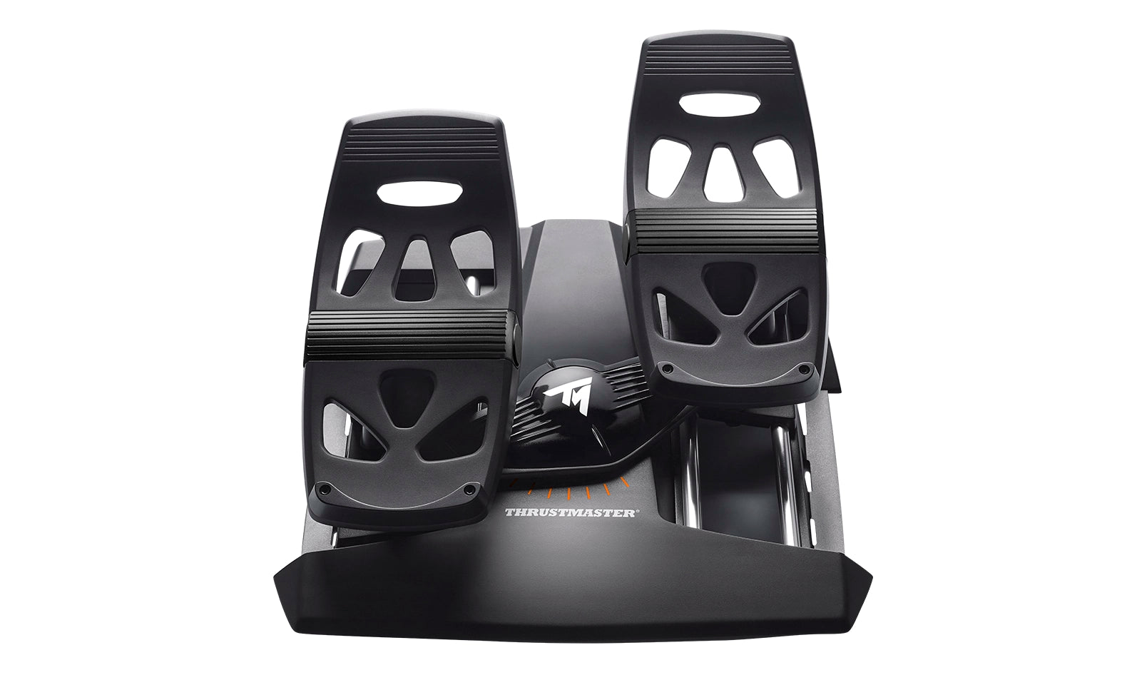 Thrustmaster TFRP pedals with one pedal pushed forward for rudder input