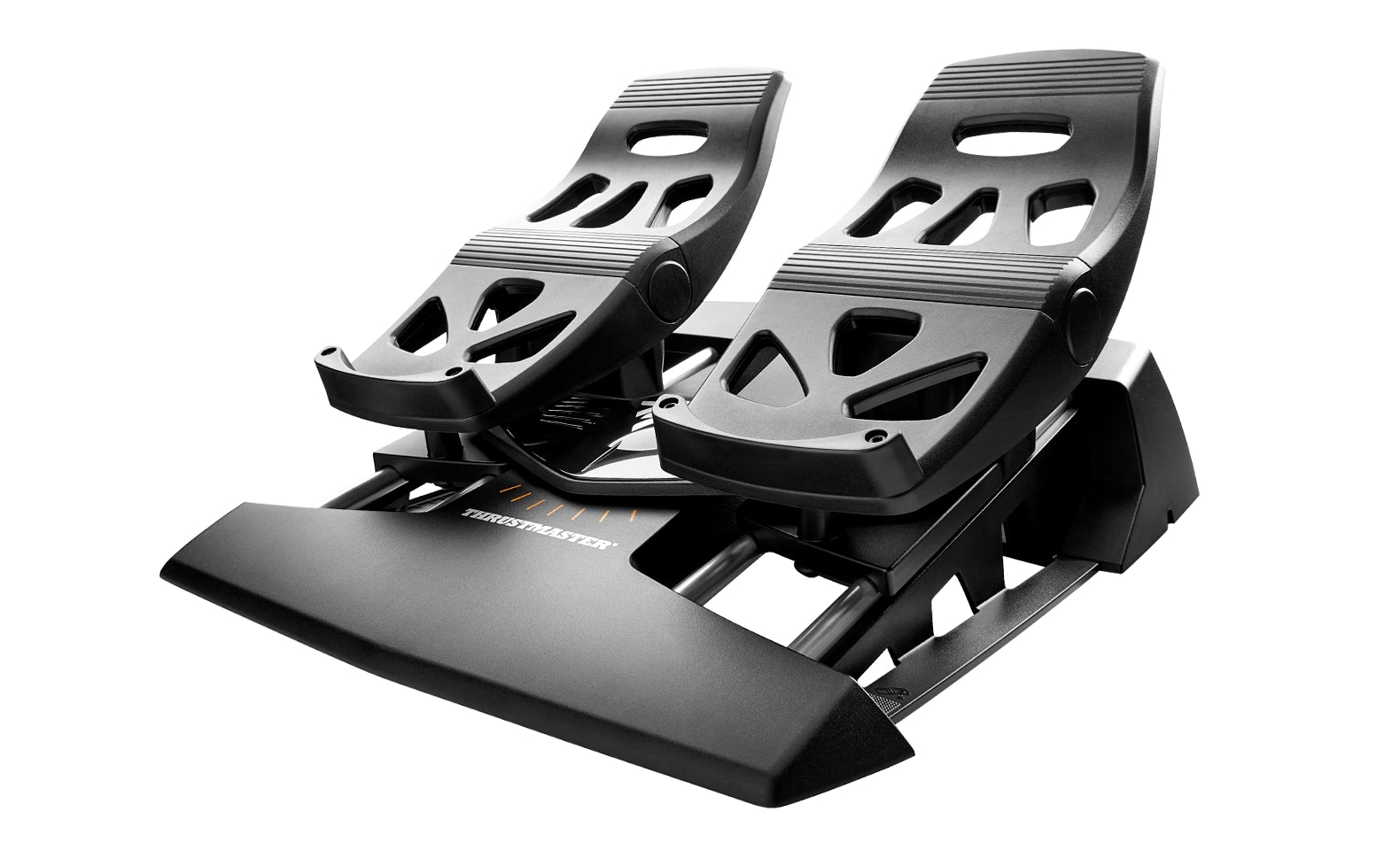 TFRP rudder pedals from the rear showing the aluminium slide rails