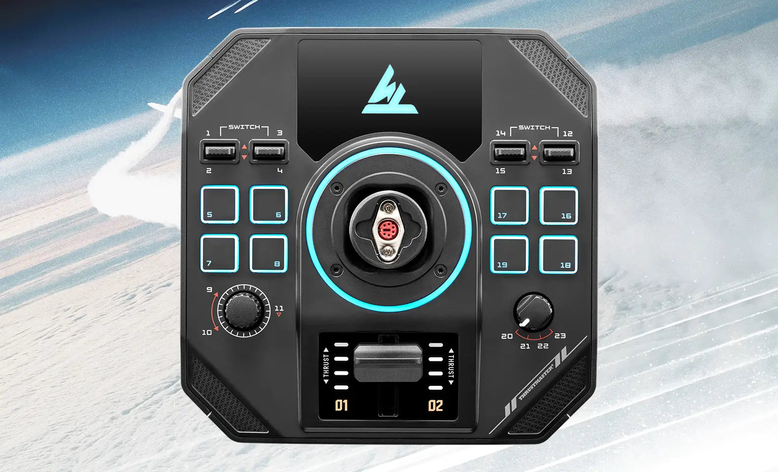 Sol-R 5 Base controls against a sky background