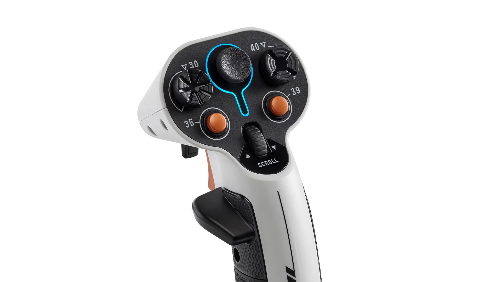 Sol-R grip showing the hat switches, ministick and triggers
