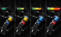 Four Raceline LC brake spring configurations showing increasing pressure force