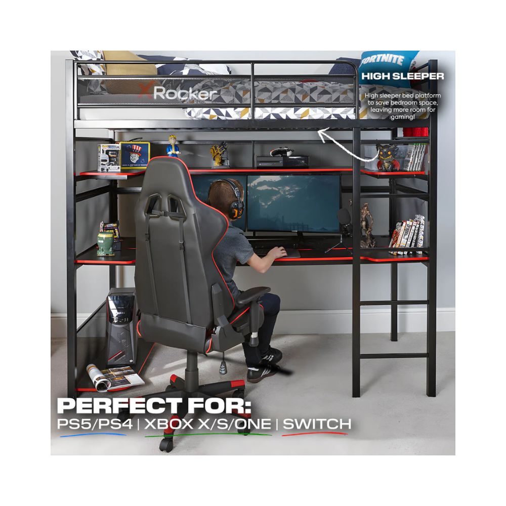 X Rocker Battlestation Gaming Bunk Bed & Desk