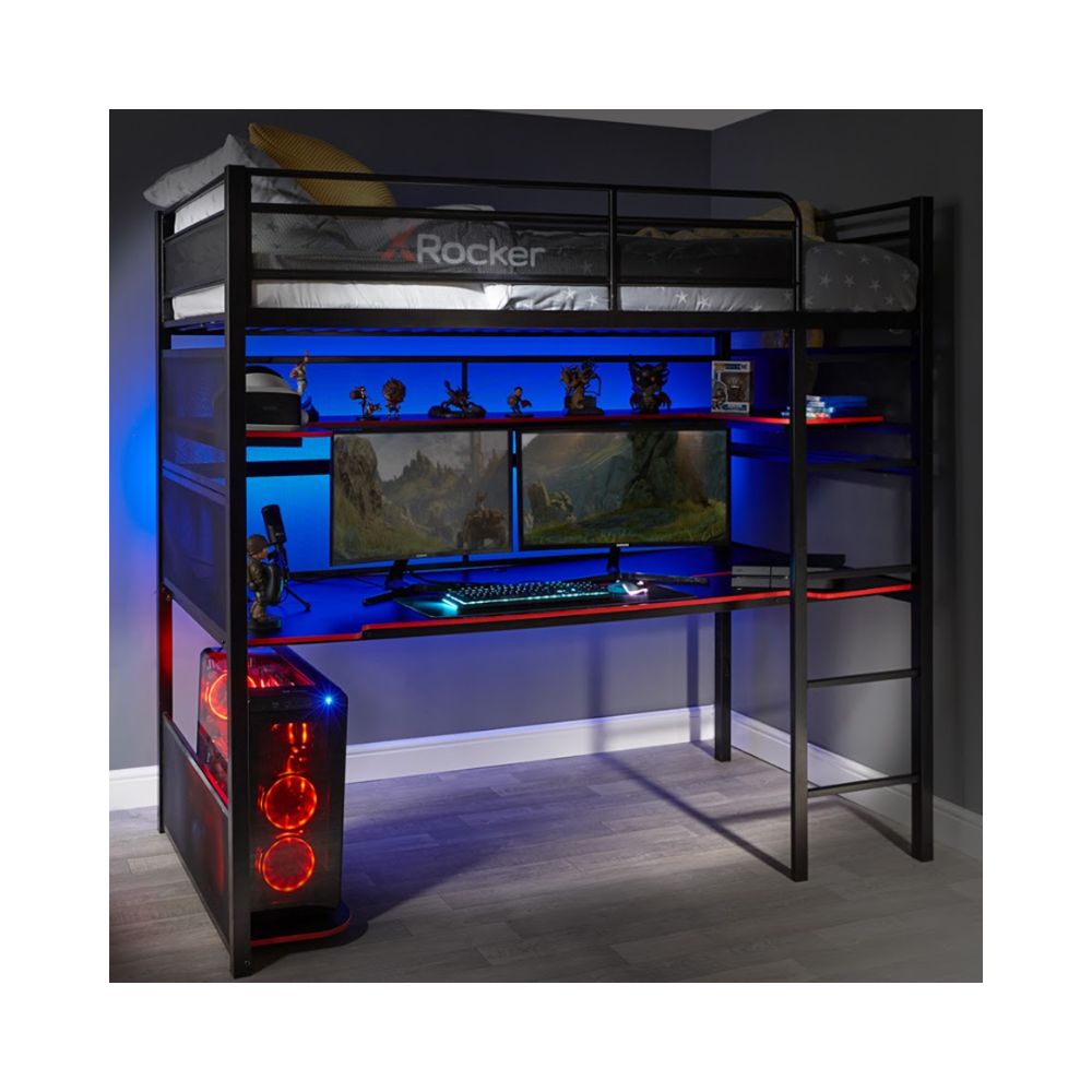 X Rocker Battlestation Gaming Bunk Bed & Desk