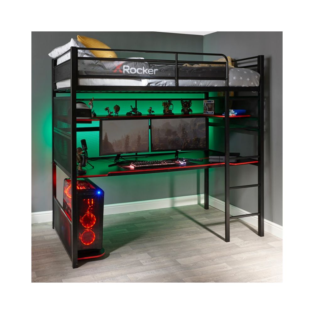 X Rocker Battlestation Gaming Bunk Bed & Desk