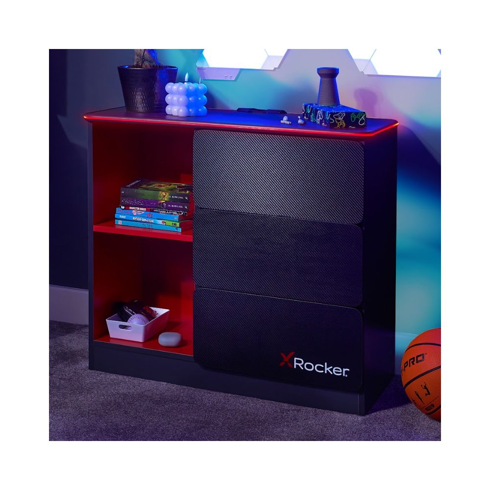 X Rocker Carbon-Tek 3 Drawer Chest