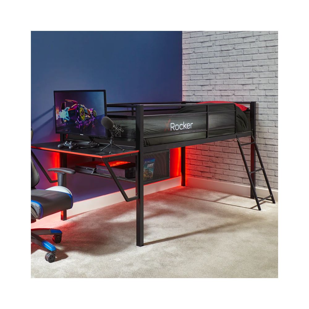 X Rocker Sanctum Mid-Sleeper Gaming Bed & Desk