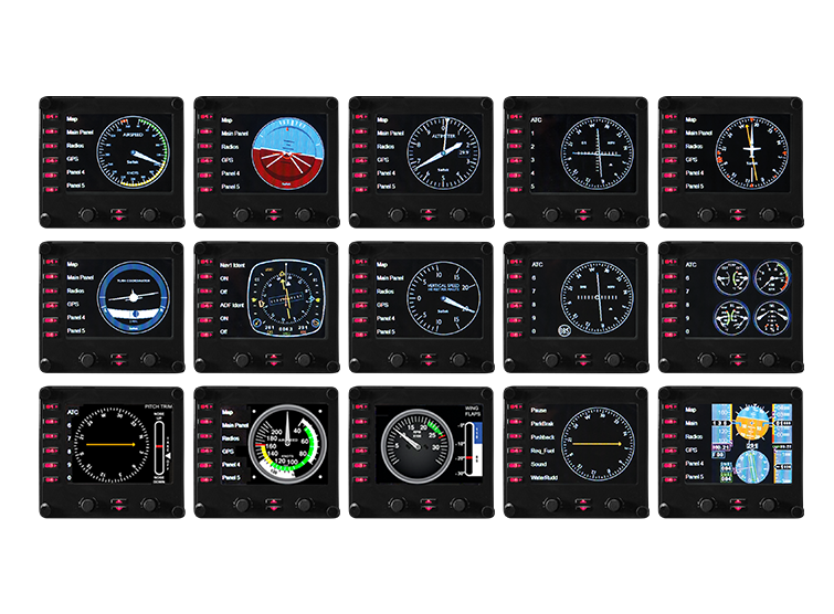Logitech G PRO Flight Instrument Panel selectable gauge displays