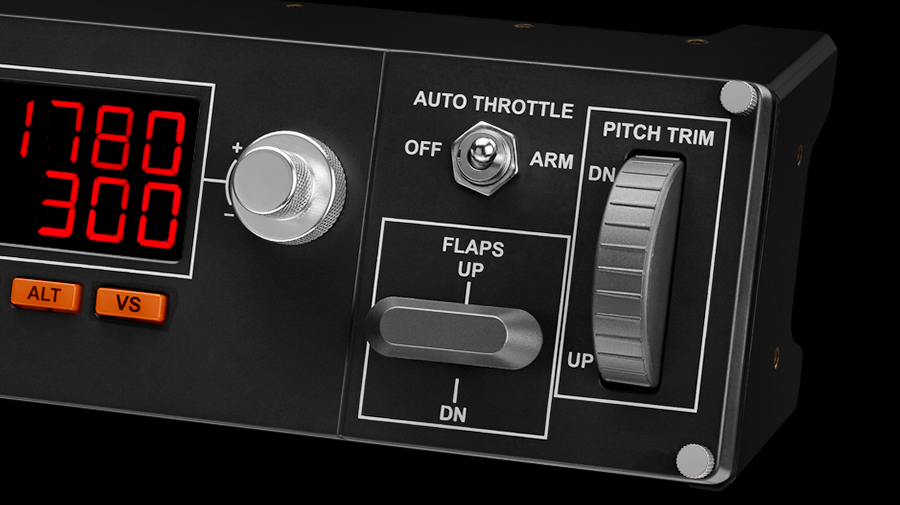 Logitech G PRO Flight Multi Panel auto throttle, flaps and trim wheel