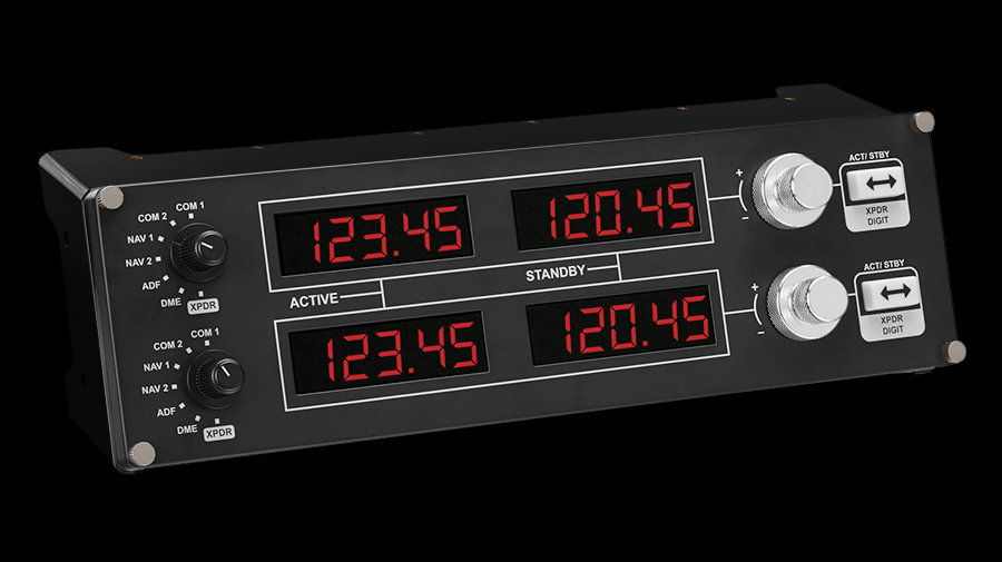 Logitech G PRO Flight Radio Panel on black