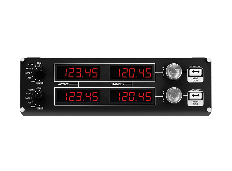 Logitech G PRO Flight Radio Panel LED frequency displays