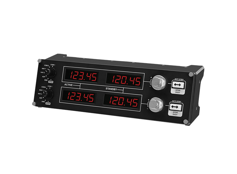 Logitech G PRO Flight Radio Panel angled left