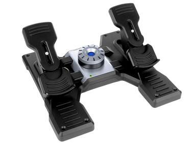 Logitech G PRO Flight Rudder Pedals front angle