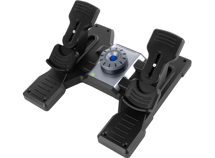 Logitech G PRO Flight Rudder Pedals side angle