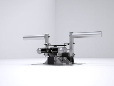 Anti-torque pedals from the front showing the aluminium pedal bars