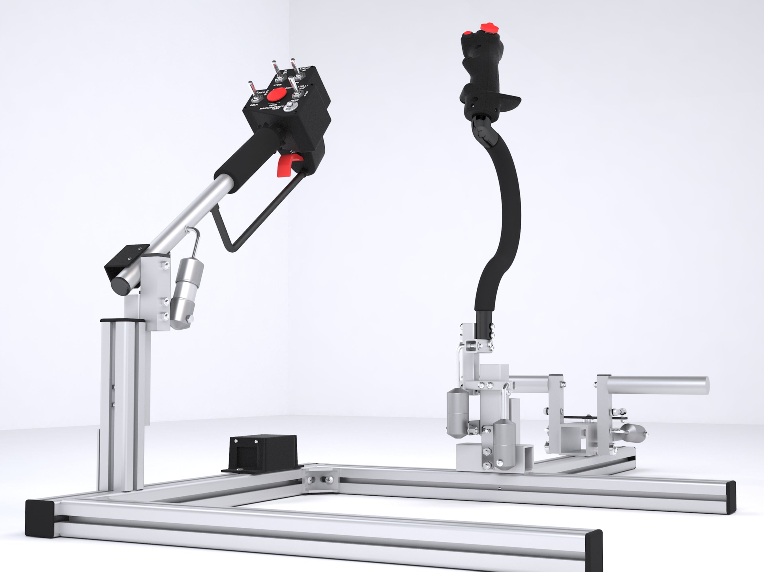 Huey Max collective head, cyclic and anti-torque pedals close-up