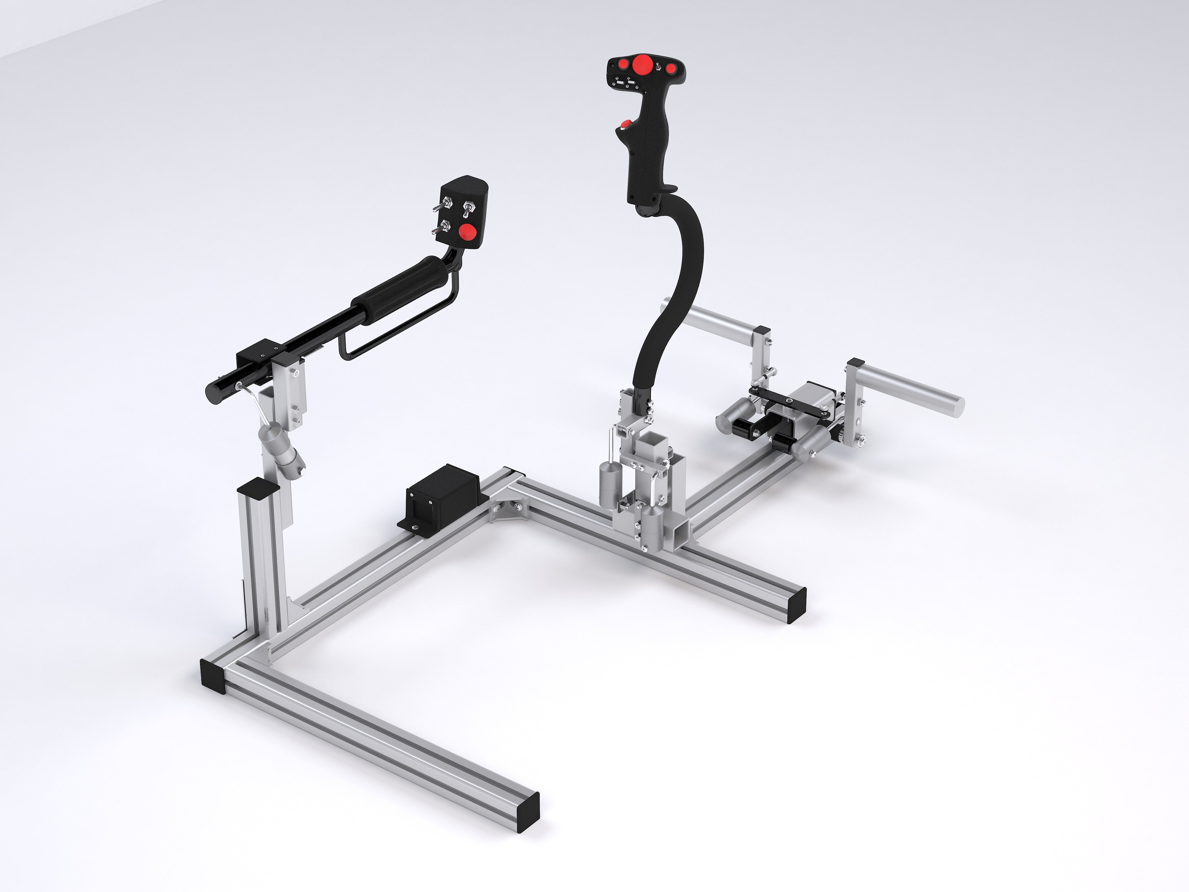 MD500 Max frame, pedals and controls from the front left