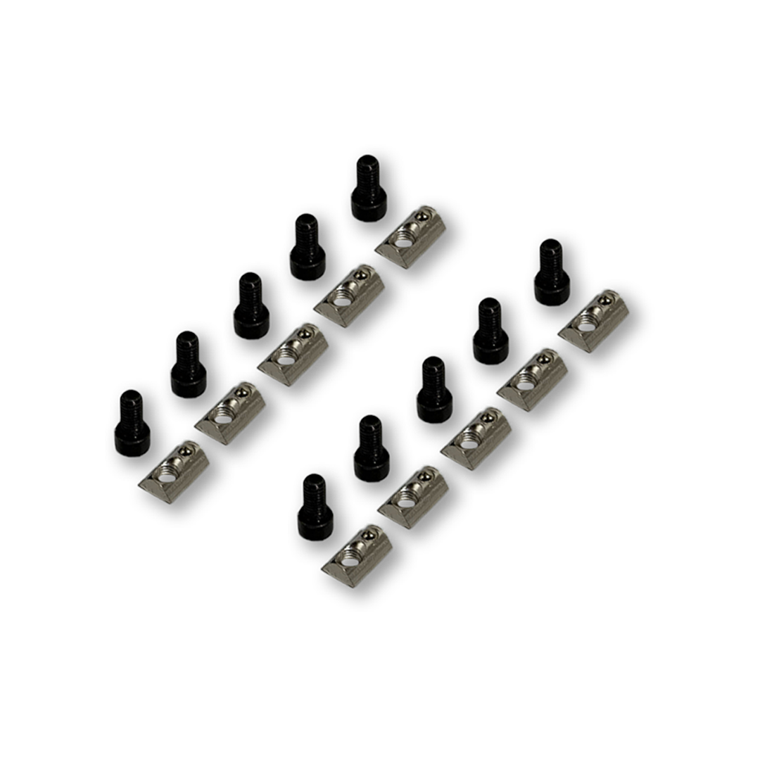 Trak Racer Hex Bolt & Ball-Bearing Nut for 8mm T-Slot, the full set