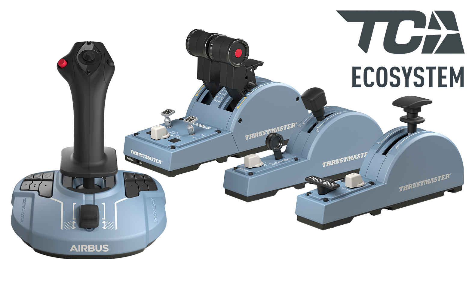 Thrustmaster Airbus TCA ecosystem of flight controls