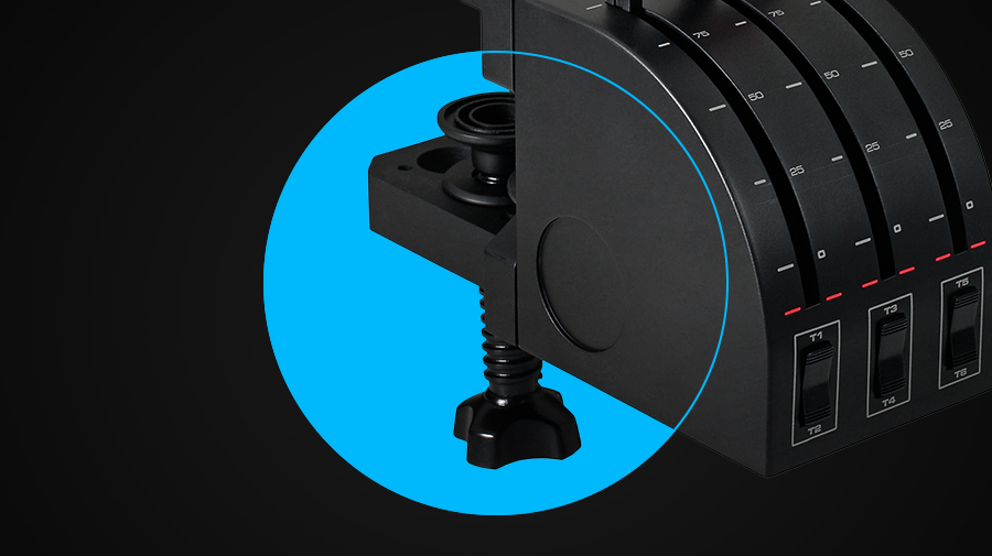 Logitech G PRO Flight Throttle Quadrant mounting clamp