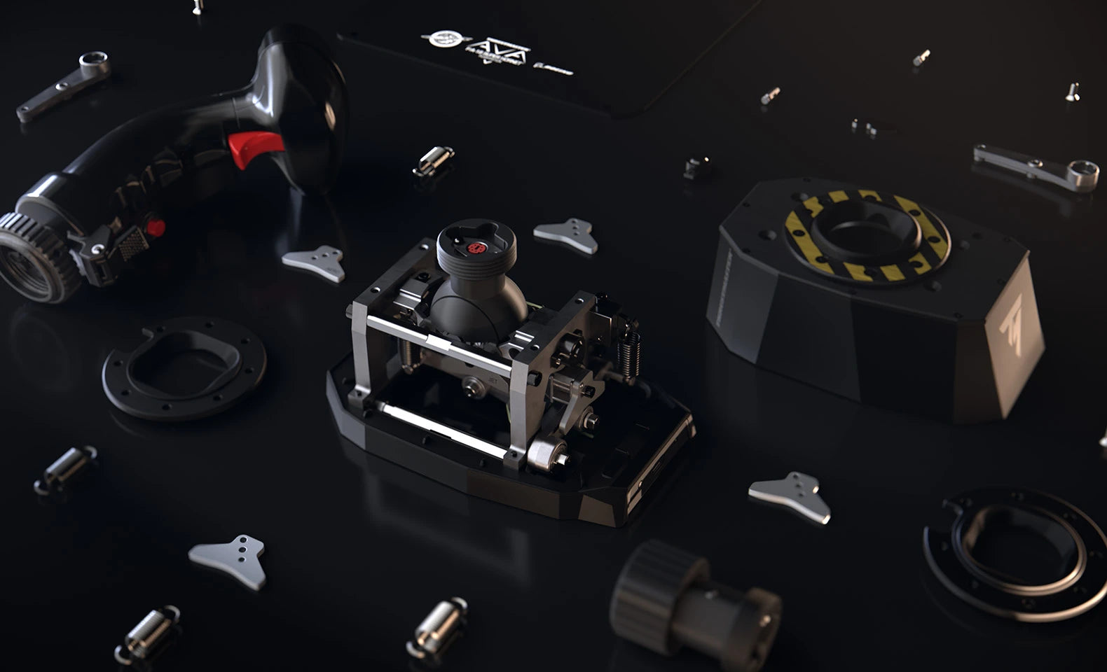 AVA base and Hornet grip parts laid out