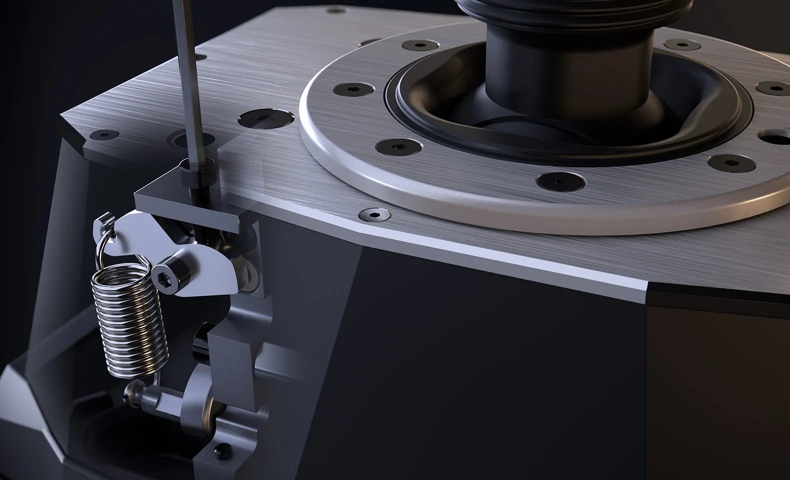 Close-up of the AVA gimbal