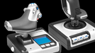 Logitech G X52 throttle LCD and joystick close-up