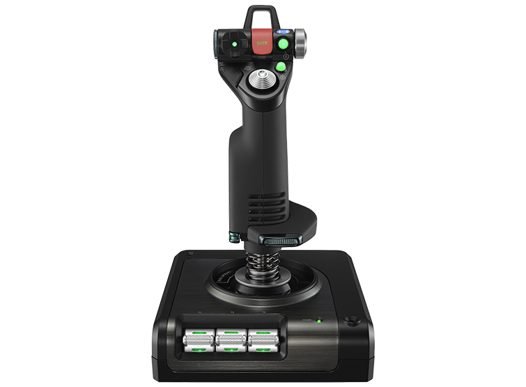 Logitech G X52 Pro joystick front view with base buttons