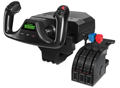 Logitech G PRO Flight Yoke with throttle quadrant attached