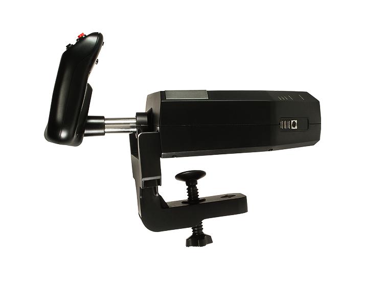 Logitech G PRO Flight Yoke desk clamp side view