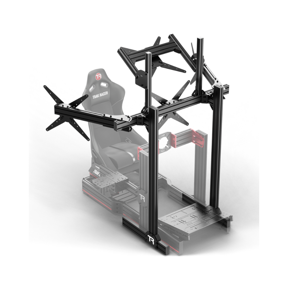 Trak Racer Aluminium Quad Monitor Floor Stand (Suits Four Monitors Up To 45 Inches)